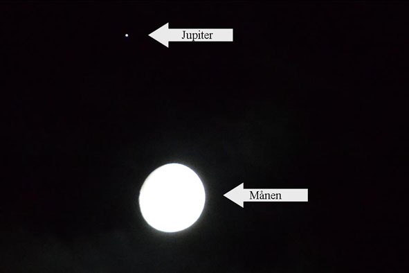 I natt: Jupiter kryssa månen