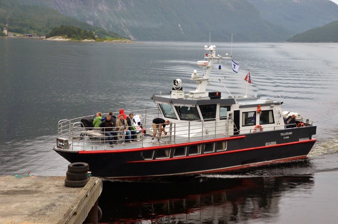 Første båtruta på Todalsfjorden sia dampen