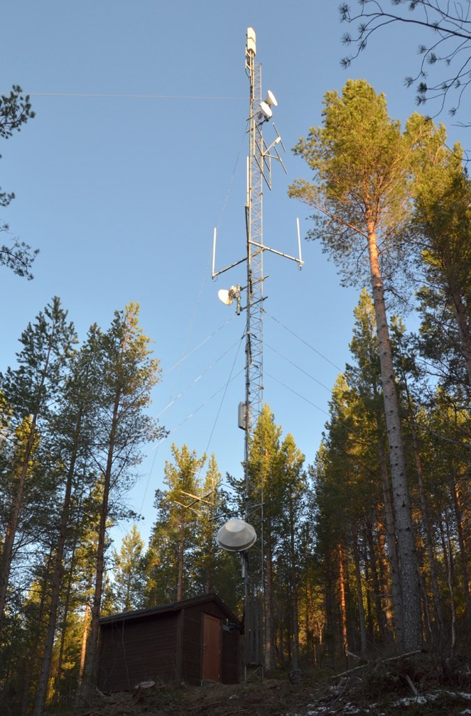 Todalen 2 ved Hjellnes. Herifrå sendes radio og TV-signala til Todalen.  Foto: Jon Olav Ørsal
