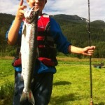 Ulrik, 12 år og fra Sandefjord, er på besøk på Asphaugen