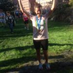 Ingrid Helene etter målgang på Oslo (halv) maraton