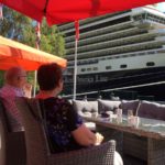 Cruise turistar i Flåm